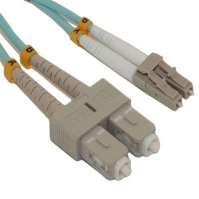 MyCableMart 2 Meter LC/SC 10G Multi-Mode Duplex OM3 50/125 Fiber Optic Networking Cable