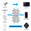 Keliiyo 8 Way Coaxial Cable Splitter 5-2500MHz,Work with Satellite TV CATV Antenna System and MoCA Configurations (Sliver-8 Way) view 2