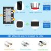 Keliiyo 8 Way Coaxial Cable Splitter 5-2500MHz,Work with Satellite TV CATV Antenna System and MoCA Configurations (Sliver-8 Way) view 4