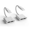 2Pack[Apple MFi Certified]Headphones Jack Adapter for Charging iPhone 7/8Plus/X/Xr/Xs/SE/11/12/Pro/Max/ipad Dongle Converter Charger Accessories Cables Audio Connector Earphone Dual Lightning Splitter view 1