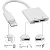 2Pack[Apple MFi Certified]Headphones Jack Adapter for Charging iPhone 7/8Plus/X/Xr/Xs/SE/11/12/Pro/Max/ipad Dongle Converter Charger Accessories Cables Audio Connector Earphone Dual Lightning Splitter view 2