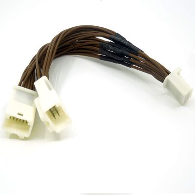Car Audio Y Cable Splitter 6+6 Pin Plug CD Changer AUX Navigation Compatible with Toyota Camry Corolla Lexus Scion