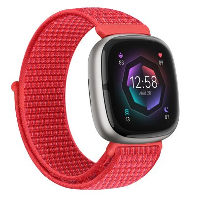 AVOD Nylon Bands Compatible with Fitbit Versa 4/Sense 2/Versa 3/Fitbit Sense, Soft Breathable Sport Adjustable Replacement Strap Women Man Wristband Accessories