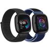 AVOD Nylon Bands Compatible with Fitbit Versa 4/Sense 2/Versa 3/Fitbit Sense, Soft Breathable Sport Adjustable Replacement Strap Women Man Wristband Accessories view 1