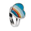 JKPOWER Rainbow Heart Mood Ring Temperature Emotion Feeling Rings Adjustable for Women Ring view 1