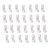 32PCS Cable Clips, Strong Self-Adhesive Cable Drop Wire Holder, Durable Mount-Round Plastic Cord Management Organiser Drop Wire Holder Cord Management (White) view 1