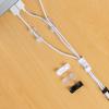 32PCS Cable Clips, Strong Self-Adhesive Cable Drop Wire Holder, Durable Mount-Round Plastic Cord Management Organiser Drop Wire Holder Cord Management (White) view 2
