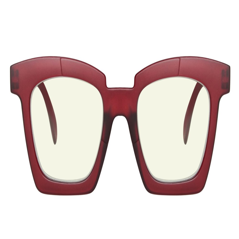 Eyekepper Design Reading Glasses for Women Blue Light Blocking Computer Readers with Spring Hinges - Red