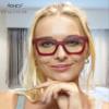 Eyekepper Design Reading Glasses for Women Blue Light Blocking Computer Readers with Spring Hinges - Red view 4