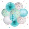YUNXUAN Donut Birthday Party Decorations, Donut Party Supplies Paper Lanterns Fan Honeycomb Ball Hanging Paper Lanterns for Baby Shower Kids Birthday Party Ice Cream Party Decorations view 1