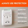 ECHOGEAR Outlet Extender Multiplug 2 Pack with 3 AC Outlets & 2 USB Ports  Low Profile Design Sits Just 1.1" from Wall - Protects Your Gear with 540 Joules of Surge Protection view 2