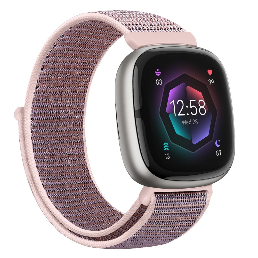 AVOD Nylon Bands Compatible with Fitbit Versa 4/Sense 2/Versa 3/Fitbit Sense, Soft Breathable Sport Adjustable Replacement Strap Women Man Wristband Accessories