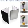 (2 PCS) Light Reflector 3 in 1 Photography Reflector Cardboard,A3 (17x12 Inch) Size Folding Light Diffuser Board for Still Life, Product and Food Photo Shooting - Black, Silver and White, 2 Pack view 4
