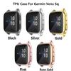 [5-Pack] RICHONE Compatible with Garmin Venu Sq & Venu Sq 2 Screen Protector Case, All-Around Protective Cover Soft TPU Shockproof Bumper Frame (Black+Silver+Gold+Pink+Rose Gold) view 2