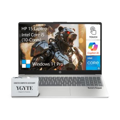 HP 15.6 Laptop Touchscreen Computer, Intel 10-Core i5, Touch Screen Laptop 15 Inch, 32GB RAM 1TB SSD, Windows 11 Pro, 10-Key Number Pad, Killer Wi-Fi 6E