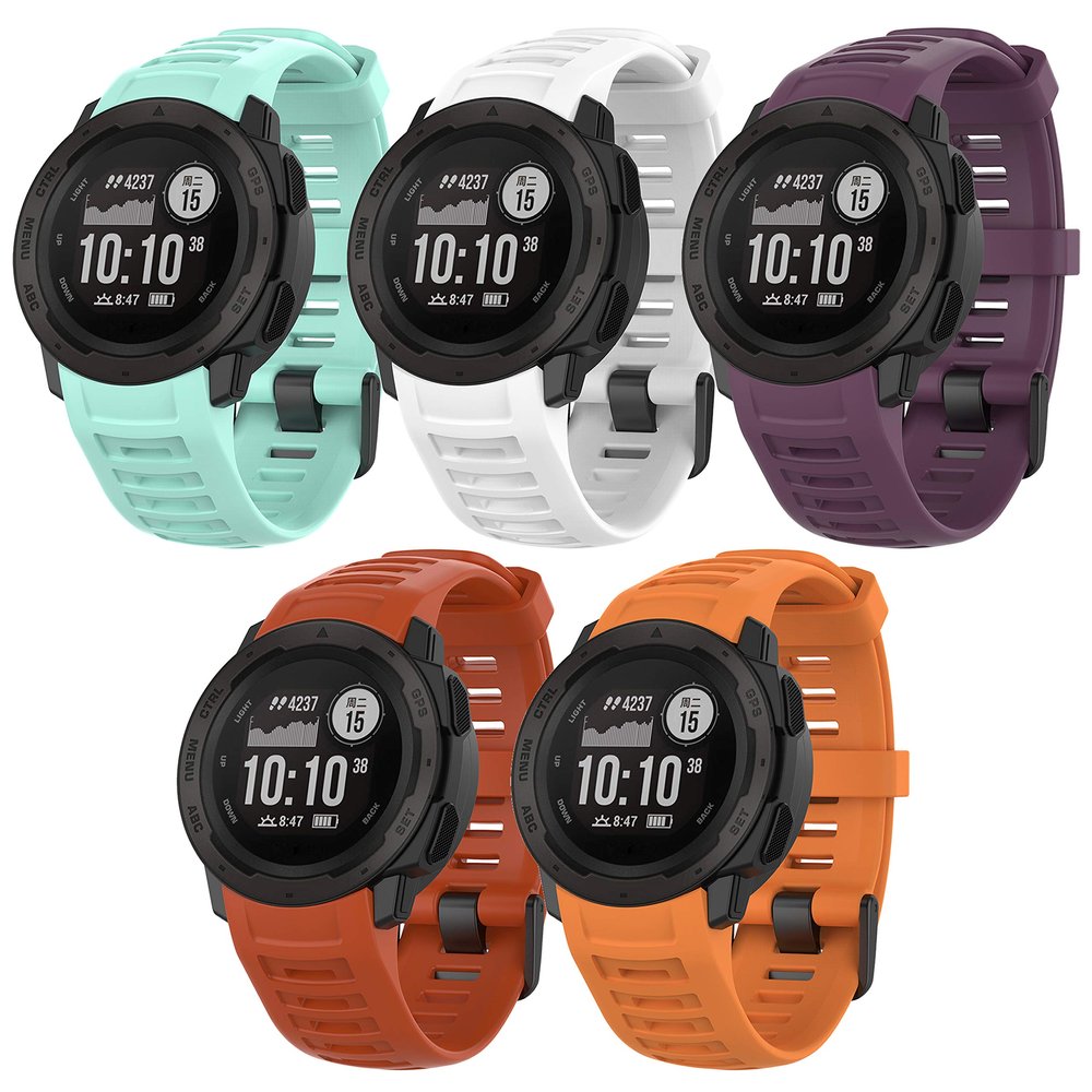 Band for Garmin Instinct 2/2 Solar, Soft Silicone Replacement Watch Band Strap for Garmin Instinct Tide/Tactical/Solar/Esports (No Tracker)