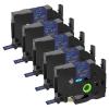 Cruxer 5 Pack Compatible for P-Touch TZe-RN34 TZ-RN34 Gold Print on Navy Satin Ribbon 12mm 1/2" 0.47 inch for PT-D200 PT-D210 PT-D400 D450 PTD600 PT-H100 PT-1230PC PT-P710BT PT-D400AD Label Maker view 1