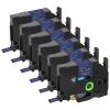 Cruxer 6 Pack Compatible for P-Touch TZe-RN34 TZ-RN34 Gold Print on Navy Satin Ribbon 12mm 1/2" 0.47 inch for PT-D200 PT-D210 PT-D400 D450 PTD600 PT-H100 PT-1230PC PT-P710BT PT-D400AD Label Maker view 1