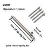 20mm Quick Release Spring Bar Pins Compatible with Garmin Series Watchbands, 6 Pack Stainless Steel Watch Band Strap Link Pins view 2