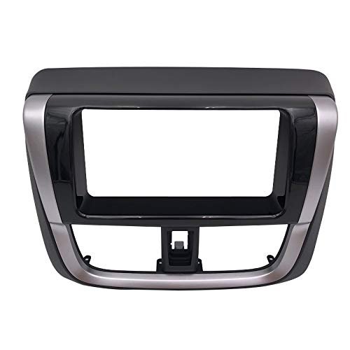 Asvegen Car Stereo Frame, Car Radio Fascia Frame for Toyota Vios 2016-2018 DVD GPS Navi Player Panel Dash Kit Installation Trim Bezel