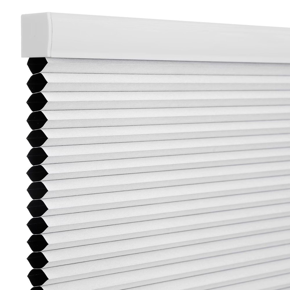 Changshade Blackout Cordless Cellular Shades for Windows,Honeycomb Blinds with Thermal Insulation,UV Protection,Child Safe,Privacy Light Control,Easy to Install,30" w x 72" h,White