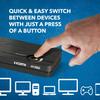 OREI 3 Port KVM Switch 4K@60Hz, 1 USB-C DP Input, 2 HDMI Inputs & 4 USB 2.0 Ports to Connect Flash Drives, Printers and Keyboard-Mouse (UKM-301C) view 4