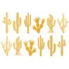 Ceramic Decals - Overglaze Gold - Enamel Decal - Waterslide Decal Gold Cactus view 1