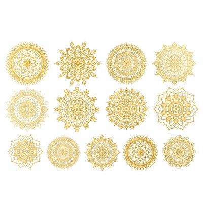 Ceramic Decals - Overglaze Gold - Enamel Decal - Waterslide Decal Gold Mandala