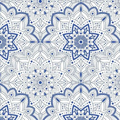 Ceramic Decals - Mandala (Blue, 19 x 13 Inch)