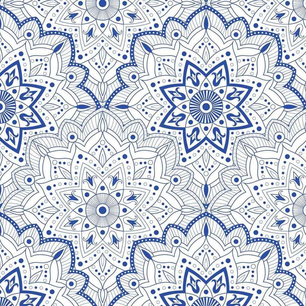 Ceramic Decals - Mandala (Blue, 19 x 13 Inch)