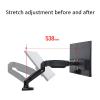 iumLeap Monitor Mount Stand, Adjustable Gas Spring Single Arm Stand, Fit 17 to 32 Inch Monitorwith, with Max 100x100mm Hole Distance(22 32 inch) view 3