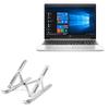 BoxWave Stand and Mount Compatible with HP ProBook 450 G7 (15.6 in) - Compact QuickSwitch Stand, Portable Multi Angle Viewing Foldable Riser - Metallic Silver view 1