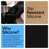 GORILLA GRIP BPA-Free Soft Silicone Oven Mitts, 14.5x8.3, Heat Resistant and Waterproof Cooking Gloves, Thick Cotton Lining, Flexible Gripping for Baking Grilling, Kitchen Potholders Set of 2, Black view 3