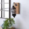 Deco 79 Metal Solid Wall Sconce, 6" x 11" x 15", Black view 1