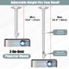 2-Be-Best Upgraded Projector Mount,14-24in / 37-62cm Projector Ceiling Mount Extendable Ceiling Projectors Mounts Adjustable Angle 360 Rotation Drop Ceiling Projectors Mounts Silver view 3