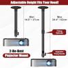 2-Be-Best Upgraded Projector Mount, Extending Projector Ceiling Mount Projectors Wall Mount with Extendable Length 14-24 in / 37-62 cm Adjustable 360 Angle Rotatable Projectors Mounts Black view 2