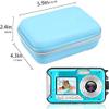 Leayjeen underwater camera case Compatible with YISENCE/HICSHON Waterproof Digital Camera Underwater Camera Full HD 2.7K 48 MP Video Recorder and More Accessories-Blue(Case Only) view 2