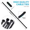 100pcs Heavy Duty Cable Zip Ties 16 inch, Premium Strong Large Zip Ties, Self-Locking Nylon Tie Wraps for Indoor and Outdoor, Black view 3