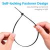 100pcs Heavy Duty Cable Zip Ties 16 inch, Premium Strong Large Zip Ties, Self-Locking Nylon Tie Wraps for Indoor and Outdoor, Black view 4