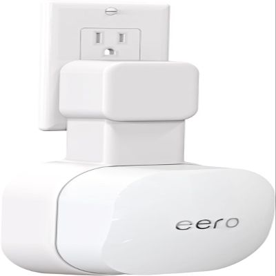 Outlet Wall Mount Only for eero 6 & 6+ mesh Wi-Fi System (NOT for Pro 6/Pro 6E), No Messy Wires & Space Saving Outlet Holder for eero Extender (1 Pack)