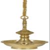 Roof Hanging Lamp with Vaishnava Symbols - Conch and Chakra - Brass Statue from South India view 3