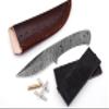 ColdLand 9" Damascus Steel Knife Making Kits - Knife Making Supplies Include Blade, Brass Pin, Sheath, Wood Handle Scales - Build your Own NB108 view 1