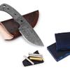 ColdLand 6" Damascus Steel Knife Making Kits - Knife Making Supplies Include Blank Steel Damascus Blade, with Sheath, Wood Handle Scales - Build your Own NB105 view 1
