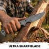 ColdLand 6" Damascus Steel Knife Making Kits - Knife Making Supplies Include Blank Steel Damascus Blade, with Sheath, Wood Handle Scales - Build your Own NB105 view 2