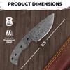 ColdLand 6" Damascus Steel Knife Making Kits - Knife Making Supplies Include Blank Steel Damascus Blade, with Sheath, Wood Handle Scales - Build your Own NB105 view 3