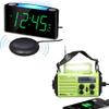 PPLEE 5-Way Powered Portable Emergency Solar Hand Crank AM/FM/SW/NOAA Weather Alert Radio + Vibrating Loud Alarm Clock with Bed Shaker view 1