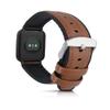 kwmobile Strap Compatible with Huami Amazfit GTS/GTS 2 Strap - Silicone and Leather Sport Wristband - Brown/Black view 2