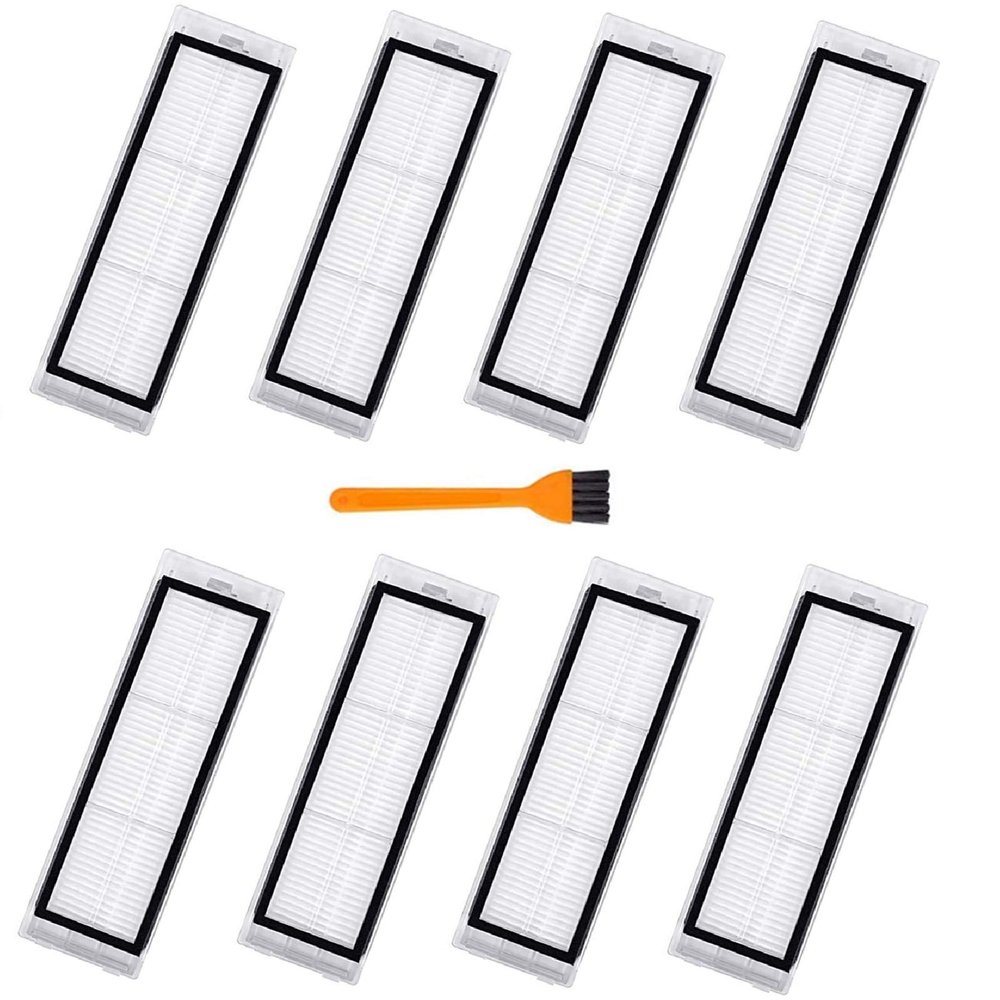 Roborock Filters Compatible with Roborock S6 Pure, S6, E4,S4 Max, S6 MaxV, S4, E2, E3, E5, E20 E25 E35 S50 S65 Xiaomi Mijia Robot Vacuum,8 Filters, 1 Cleaning Tools