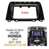 Asvegen Car Stereo Frame, Car Radio Fascia Frame for Honda CR-V 2017-2019 DVD GPS Navi Player Panel Dash Kit Installation Trim Bezel view 2