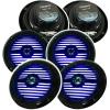 6X Gravity MG670-LW 6.5" inch 2-Way Total 1050 Watts Peak Power Marine Speakers CEA Rated Frequency Response 80 to 20 kHz UV Protection and Water Resistant- Black view 1